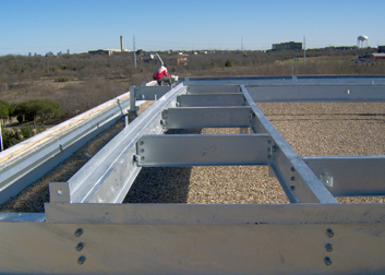 Installation of Steel Fabricated Rooftop Platform